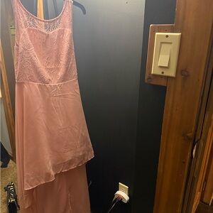 Elegant Pink Lace Dress